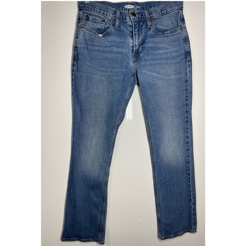 Old Navy Jeans Boot Cut Slim Blue Medium Wash Casual Mens Size 28x30